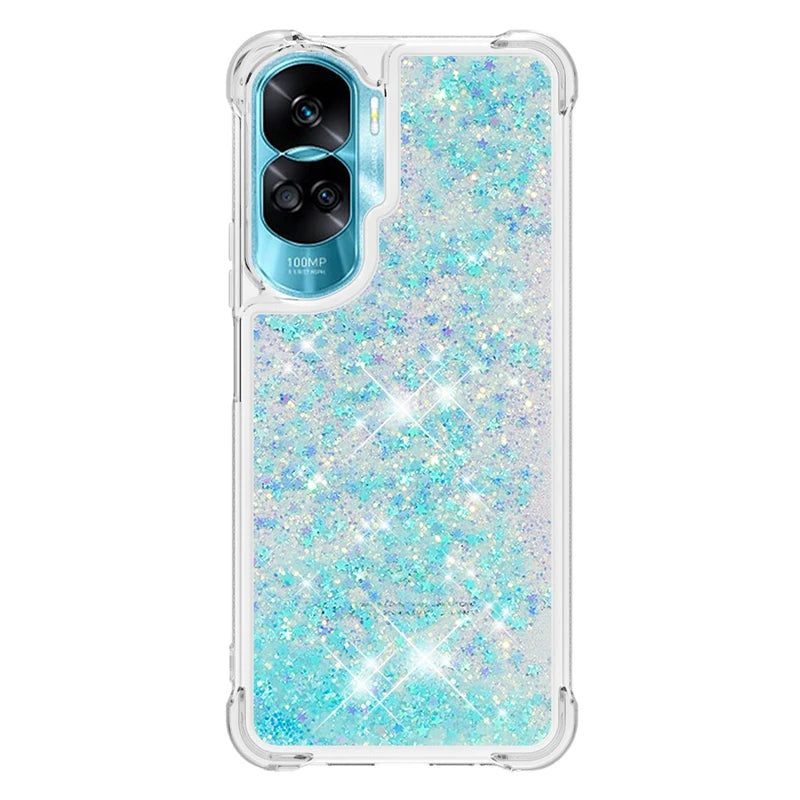 Honor 90 Lite Case on For Funda Honor 90 Lite CRT-NX1 Cover Glitter Dynamic Liquid Case For Huawei Honor90 Lite Phone Case Etui