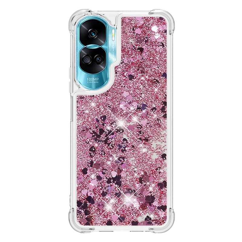 Honor 90 Lite Case on For Funda Honor 90 Lite CRT-NX1 Cover Glitter Dynamic Liquid Case For Huawei Honor90 Lite Phone Case Etui